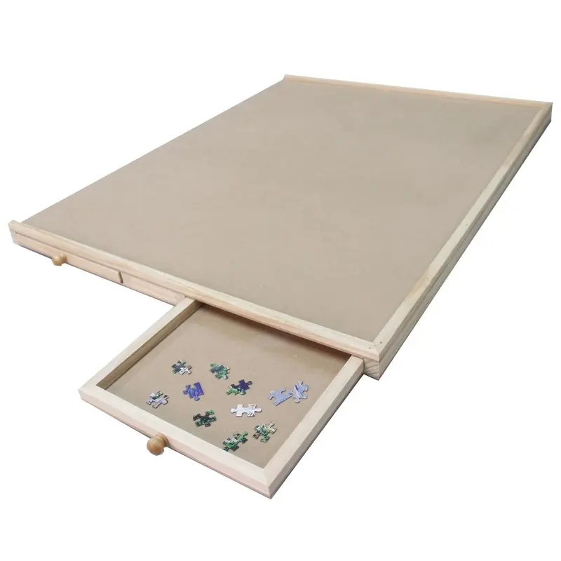 34" Large Wooden Jigsaw Puzzle Table with 4 Drawer - 1500pc