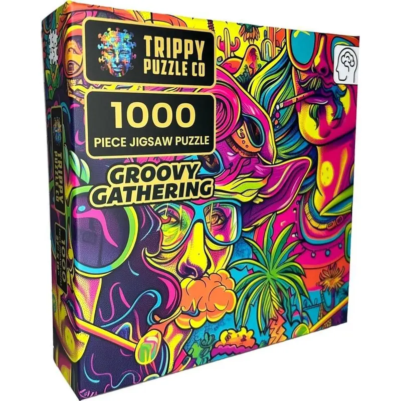Trippy Puzzles: Groovy Gathering Puzzle (1000pc Jigsaw)