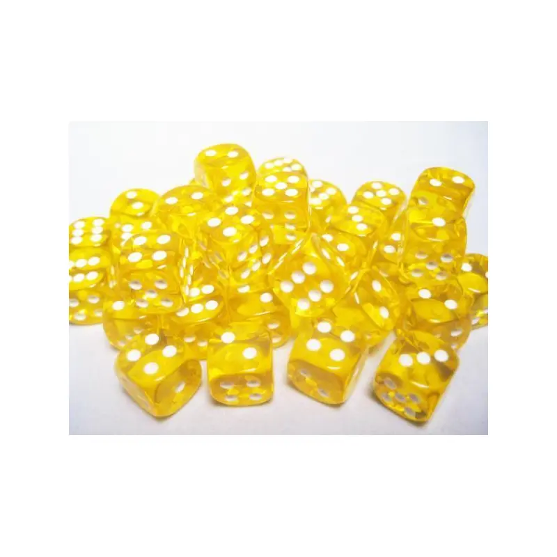Chessex: Yellow/White Translucent 36 Dice Set