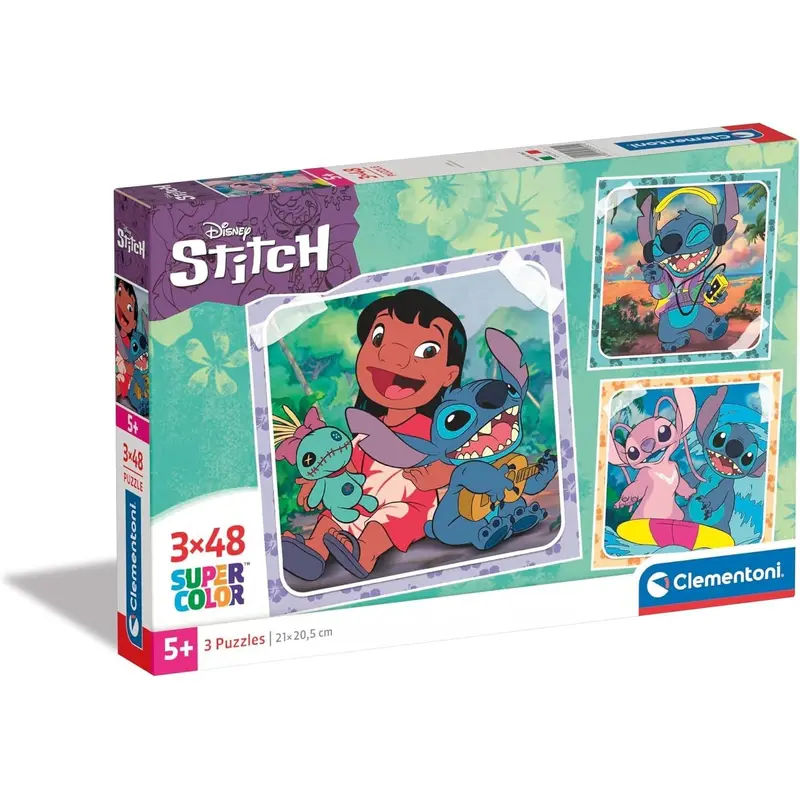 Clementoni: Stitch - Puzzles (3x48pc Jigsaws)