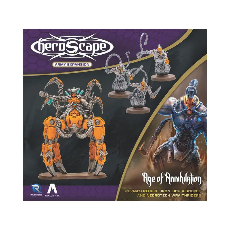 Heroscape: Revna's Rebuke - Iron Lich Viscerot and Necrotech Wraithriders