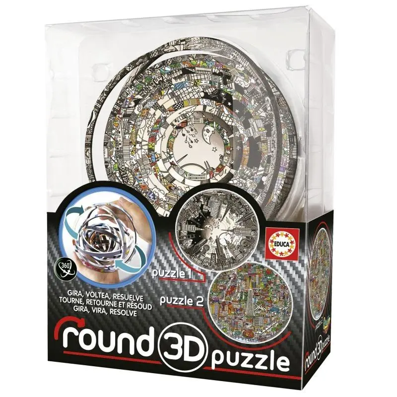 Educa: Charles Fazzino Round - 3D Puzzle