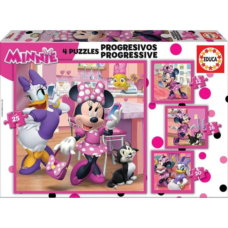 Educa: Disney Minnie and the Happy Helpers - Puzzles (12,16,20,25pc Jigsaws)