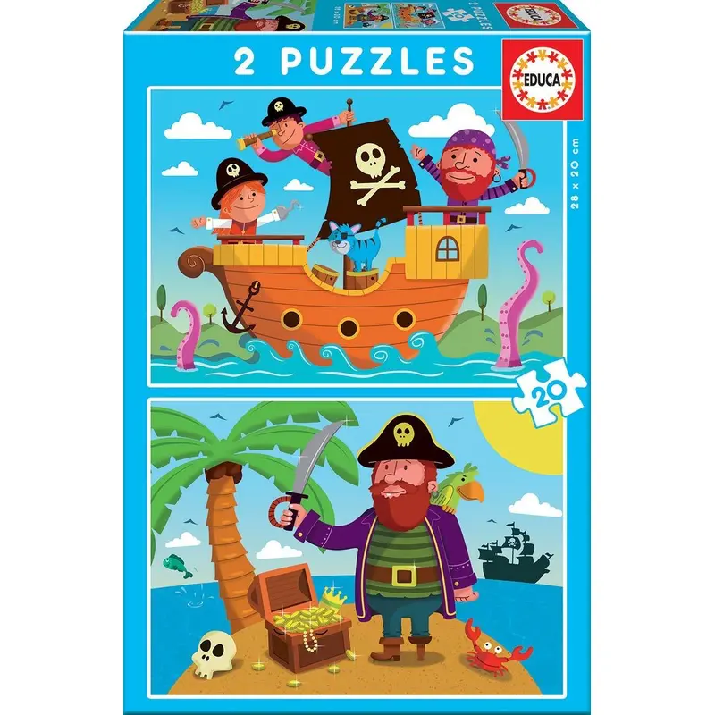 Educa: Pirates - Puzzles (2x20pc Jigsaws)