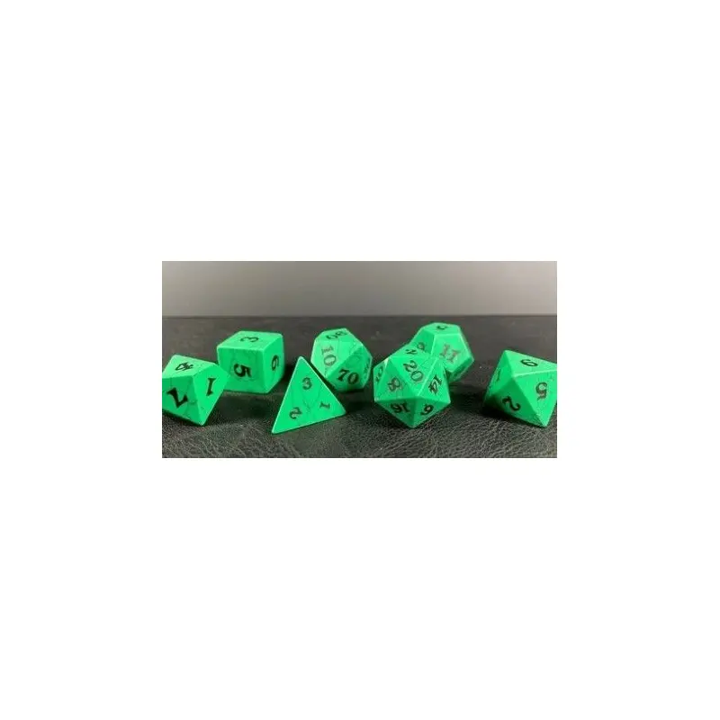7 set Green Cracked Stone