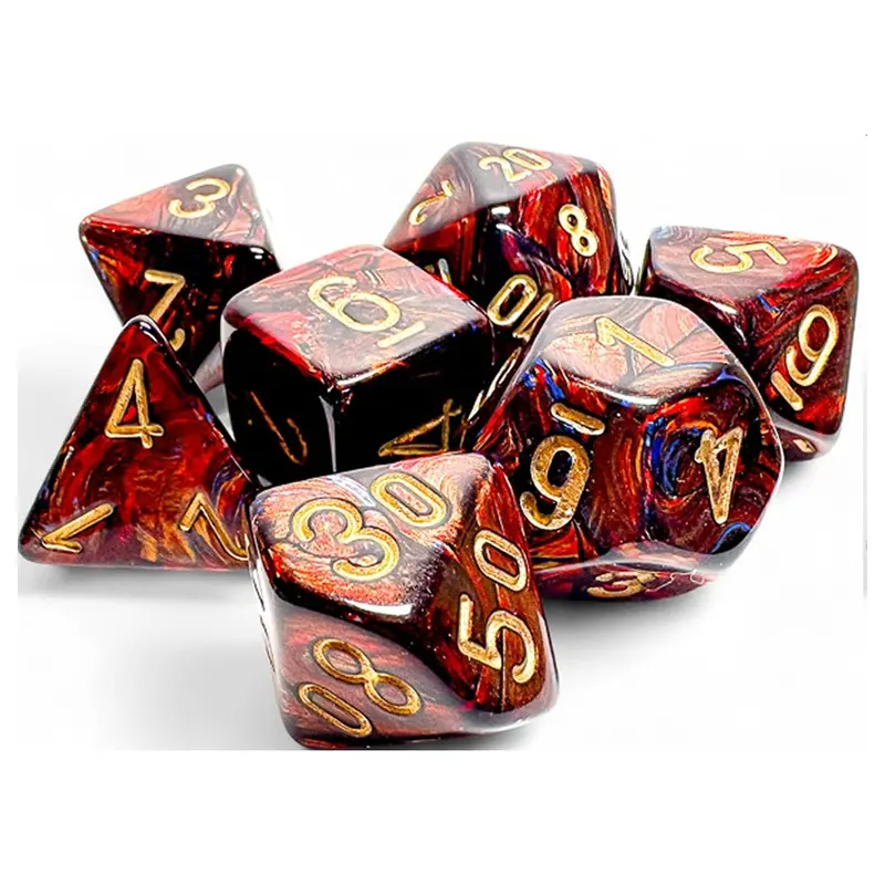 RPG Dice (Mega): Scarab Blue Blood/Gold (CHX22419)