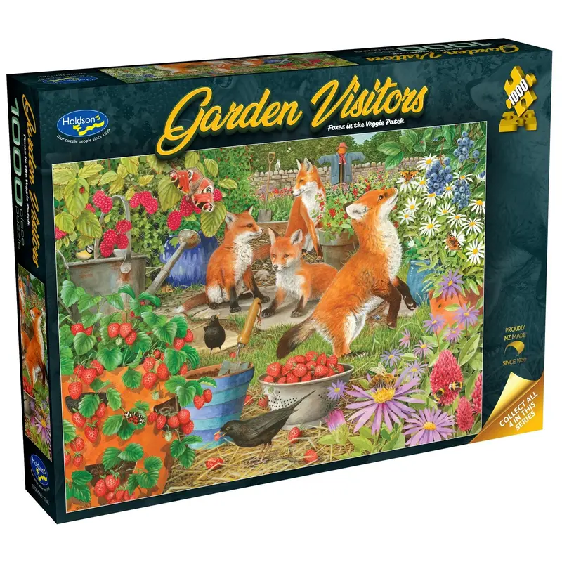 Garden Visitors: Foxes in the Veggie Patch - Puzzle (1000pc Jigsaw)