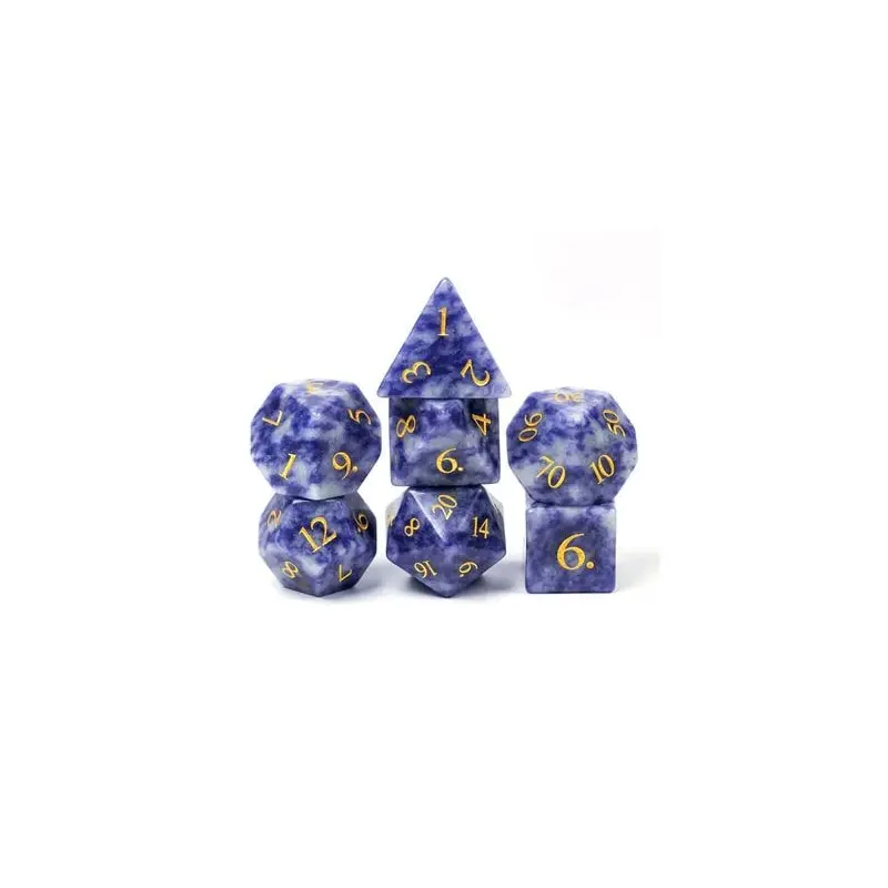 Foam Brain Games 7ct Gemstone Polyhedral Dice Set Blue Dot