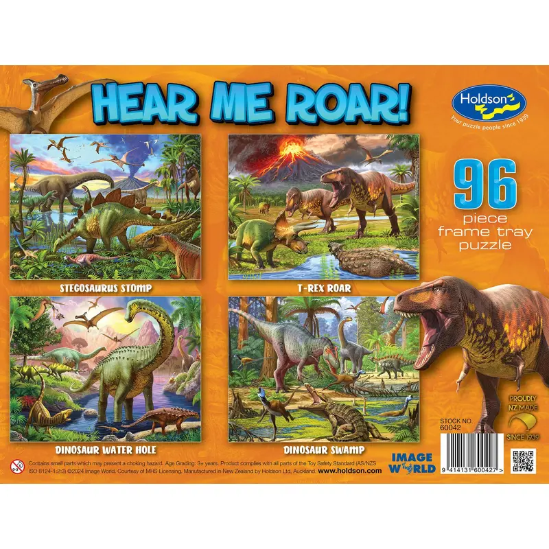 Holdson: Hear Me Roar - Frame Tray Puzzles (4x96pc Jigsaws)