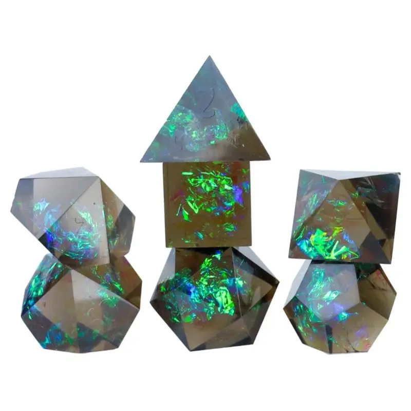 Sirus Dice 7ct Polyhedral Dice Set Cloak & Dagger Black