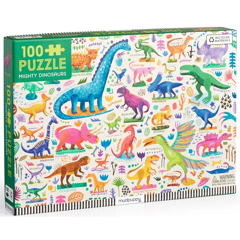 Mudpuppy: Mighty Dinosaurs - 100 piece puzzle