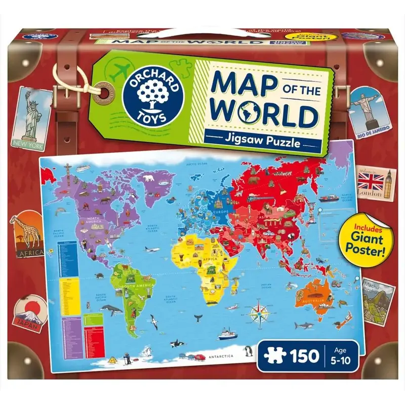 Orchard Toys: Map of the World Puzzle (150pc Jigsaw)
