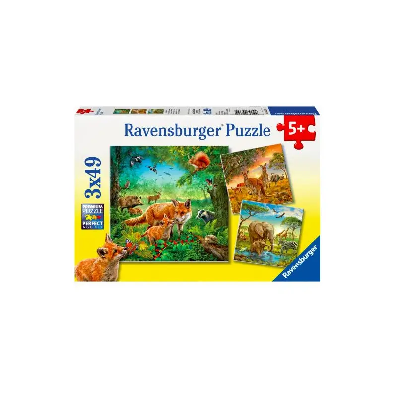 Ravensburger: Animals of the Earth (3x49pc Jigsaws)