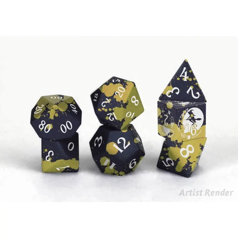 7ct Witch Toxic Aluminum Dice