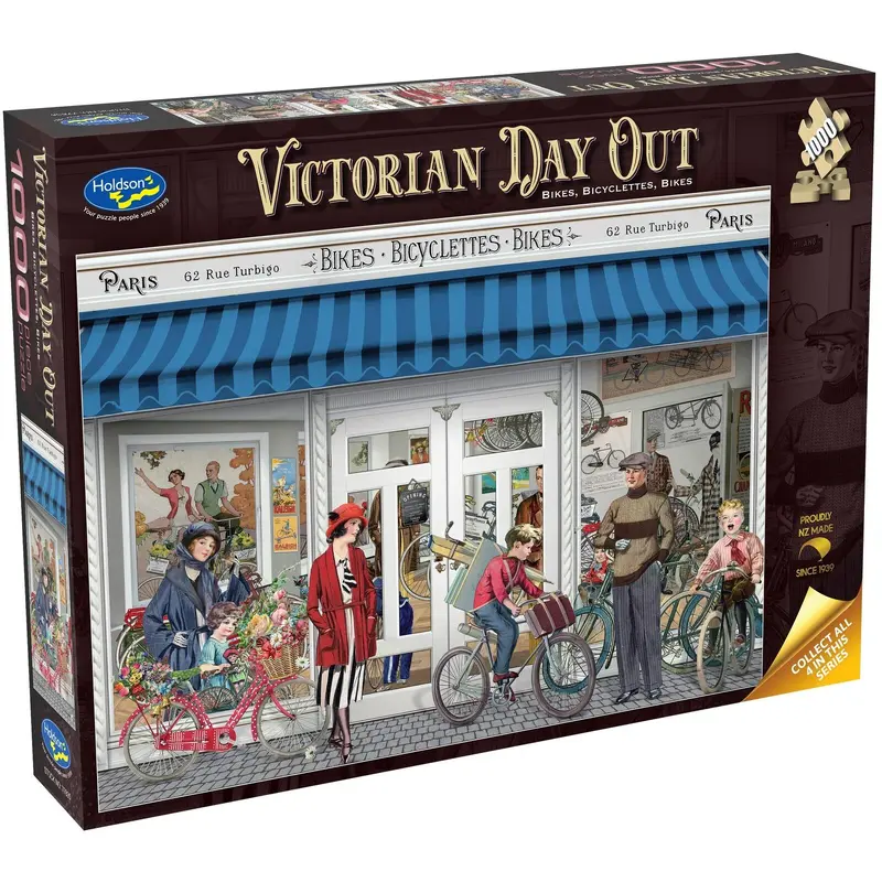 Victorian Day Out: Bikes, Bicyclettes, Bikes - Puzzle (1000pc Jigsaw)