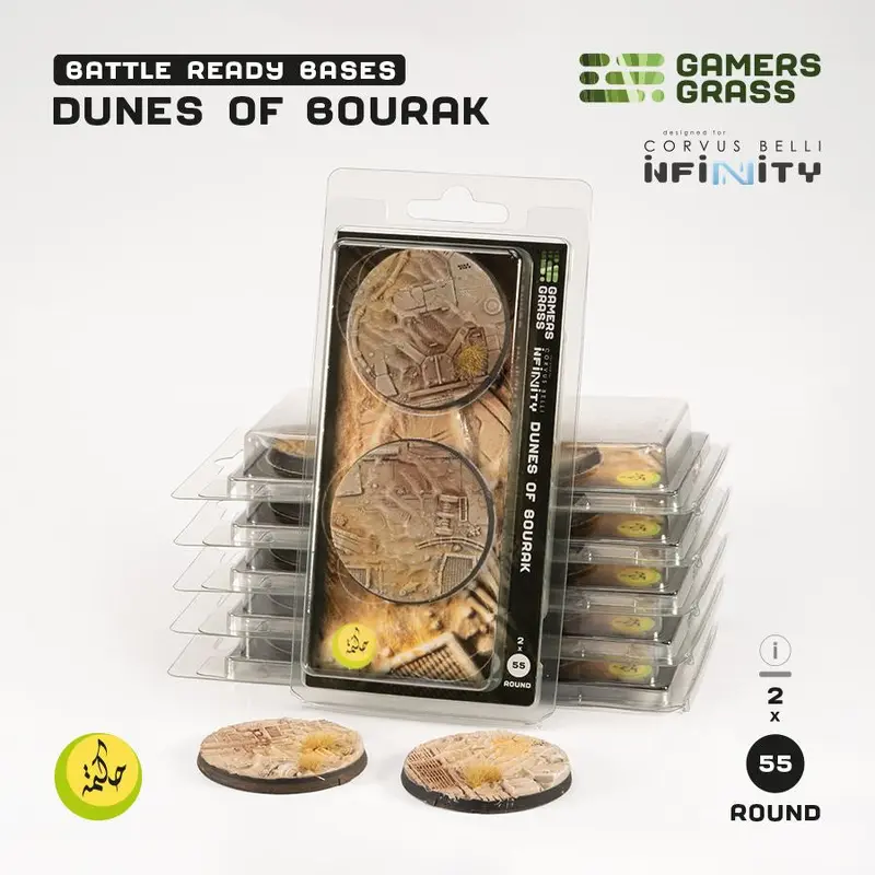 Gamers Grass: Bases (Infinity) - Dunes of Bourak (Round / 55mm / x2)