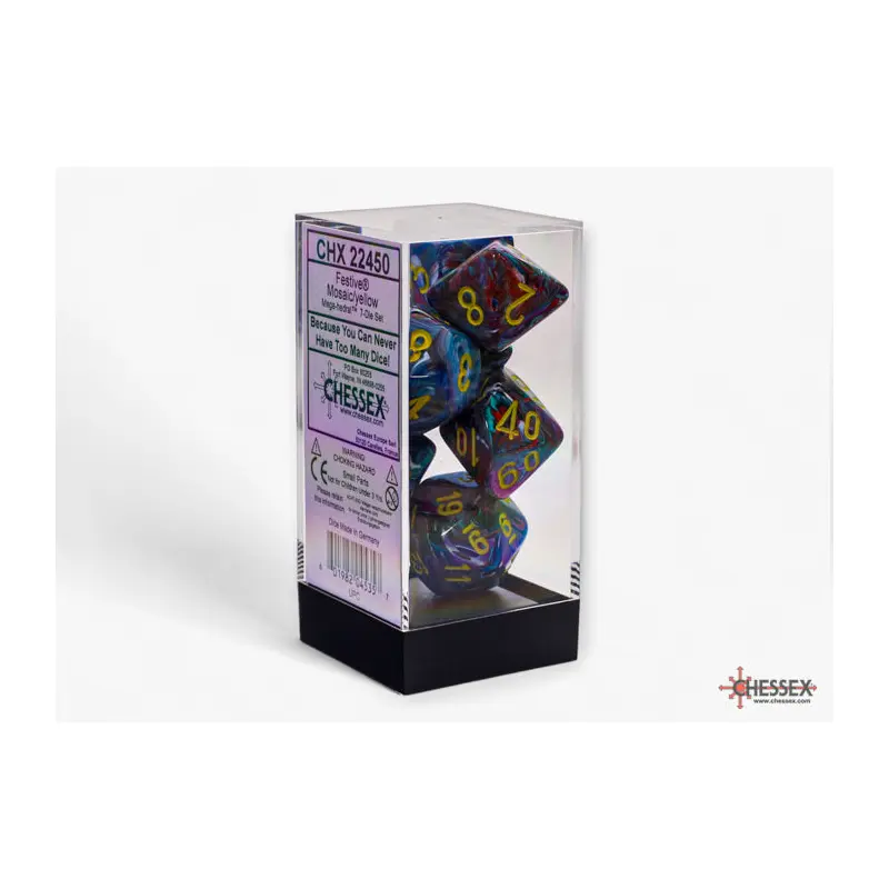 RPG Dice (Mega): Festive Mosaic/Yellow (CHX22450)