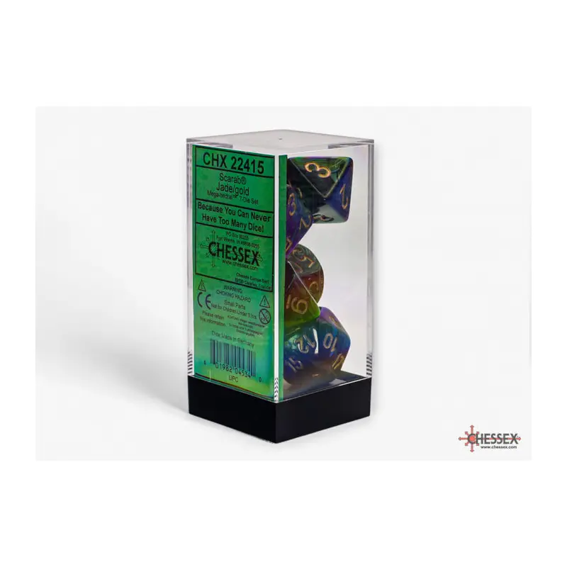 RPG Dice (Mega): Scarab Jade/Gold (CHX22415)