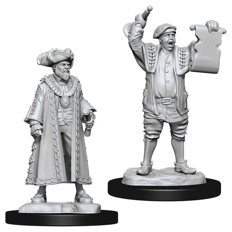 WizKids Deep Cuts: Unpainted Miniatures - Mayor & Town Crier