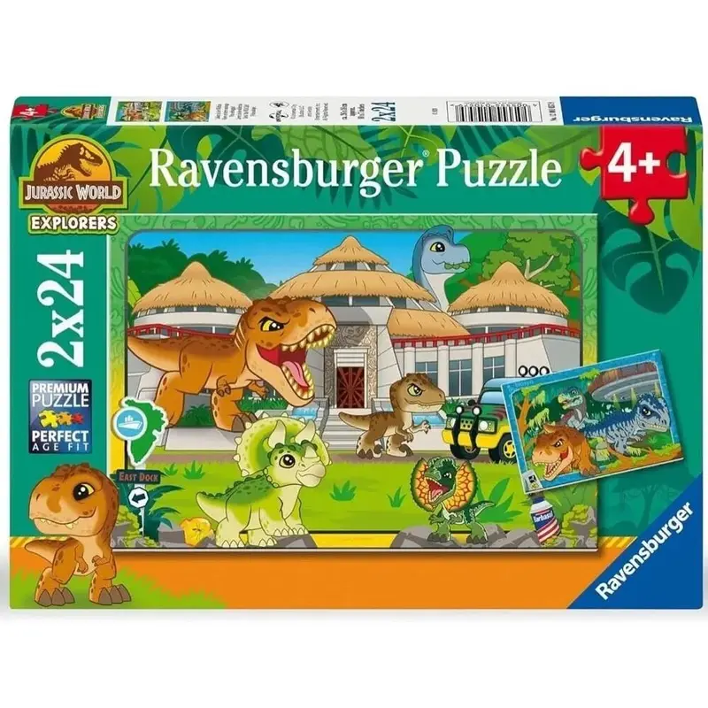 Ravensburger: Jurassic World Livin' the Wild Life! - 2in1 Puzzle Box (2x49pc Jigsaws)