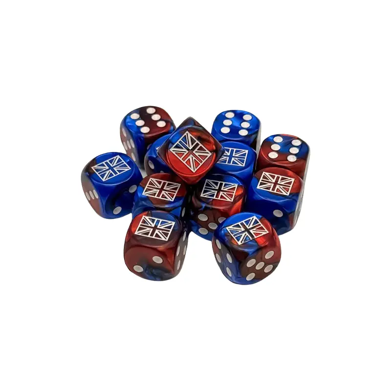 12D6 Set (16mm): WWII Great Britain Gemini Blue-Red/White (CHX29064)