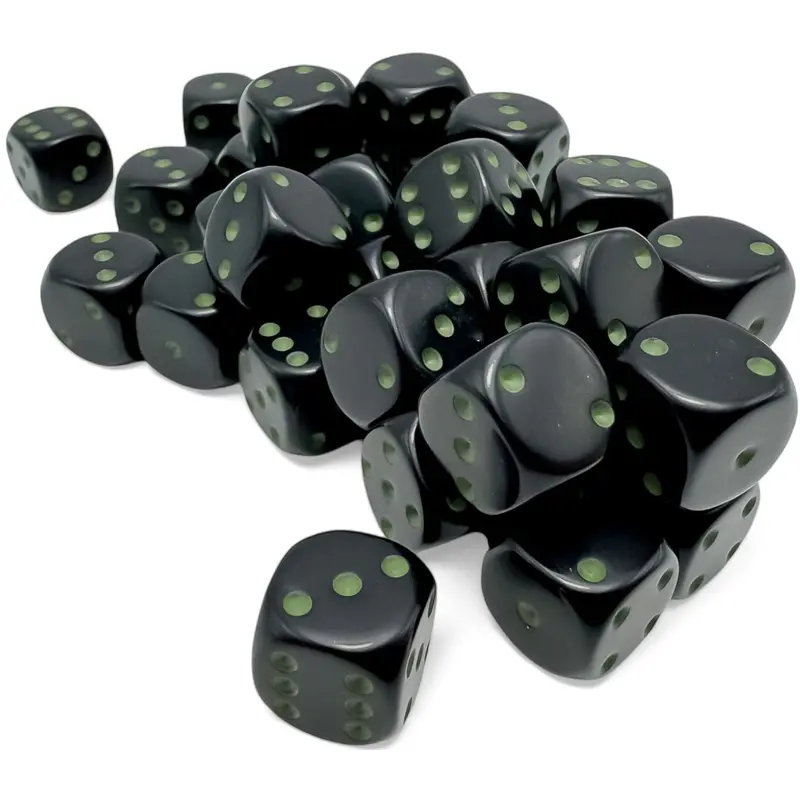 36D6 Set (12mm): Opaque Black/Green (CHX25858)