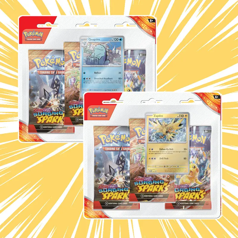 Pokemon: Surging Sparks 3-Pack Blister