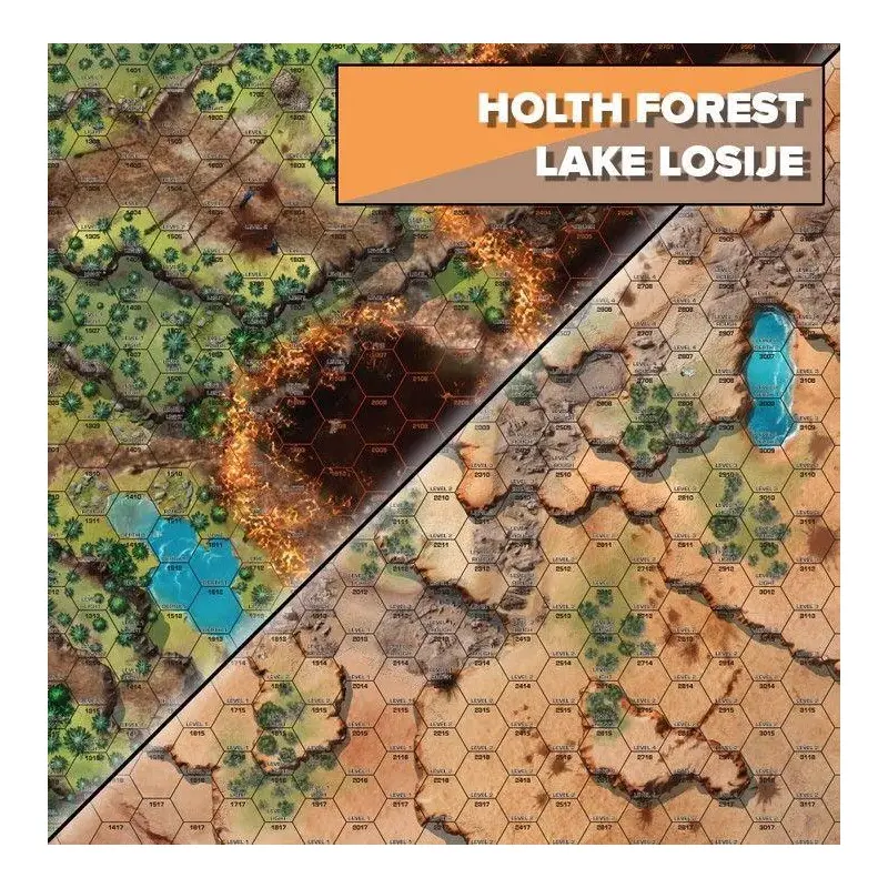 BattleTech BattleMap Holth Forest/Lake Losije