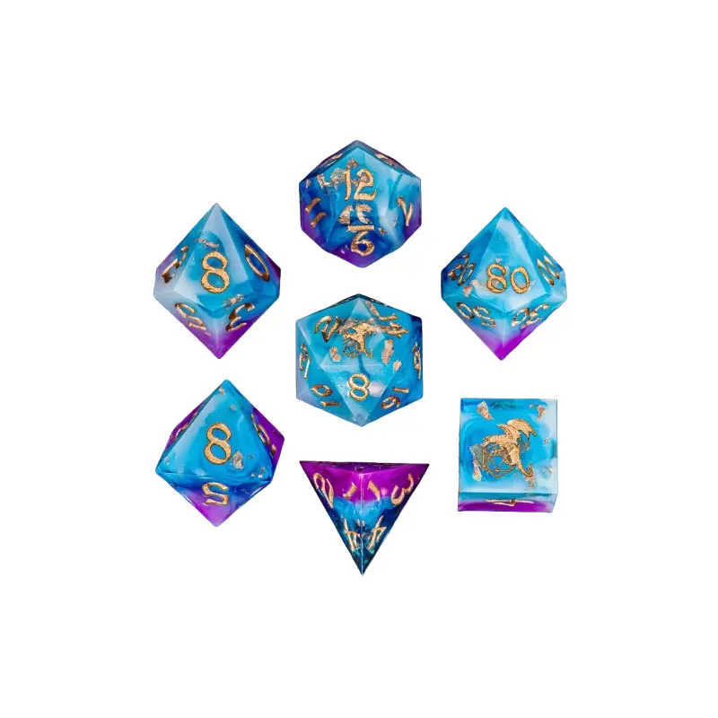 Hymgho Captured Magic RPG Dice Set: Storm Dragon