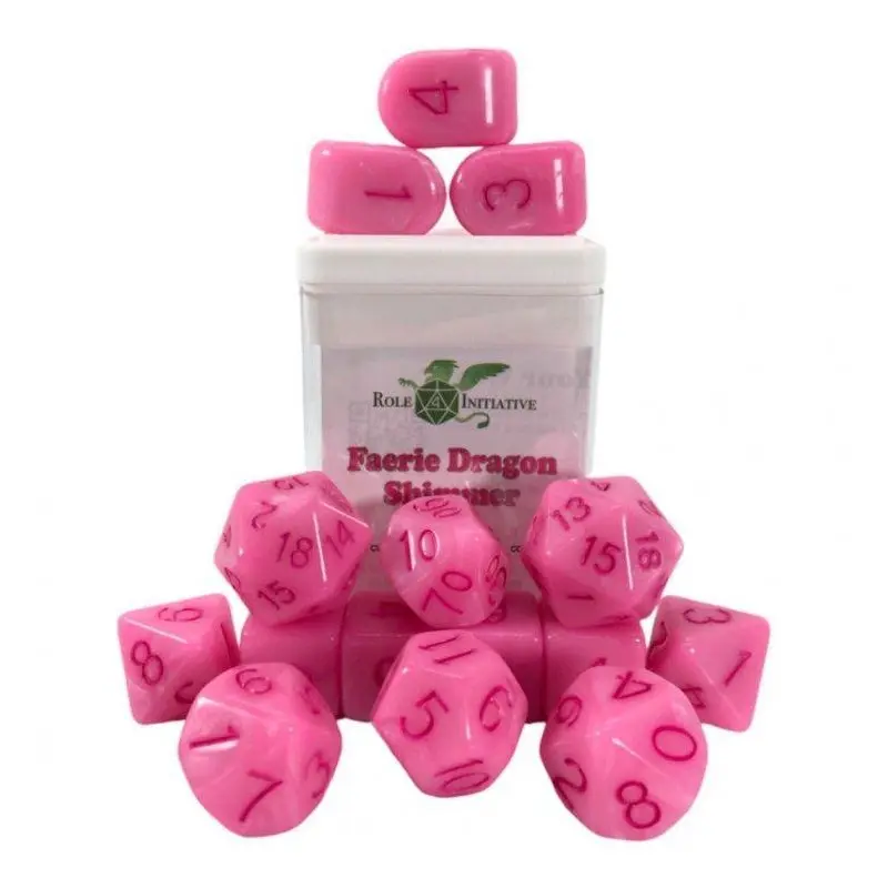 R4I 15ct Polyhedral Dice Set Faerie Dragon Shimmer