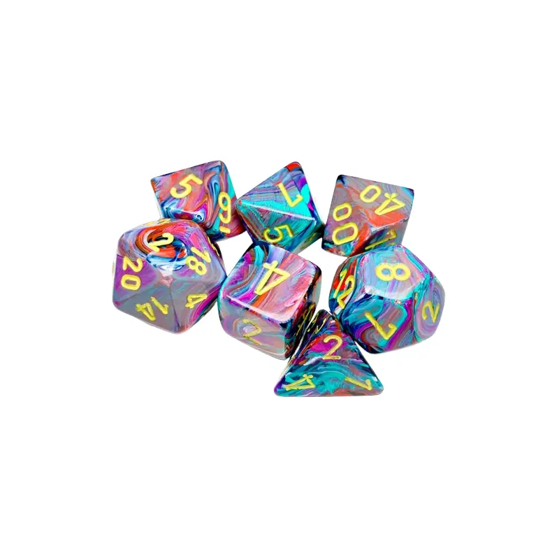 CHX 27450 Polyhedral 7-die set: Festive Mosaic/Yellow