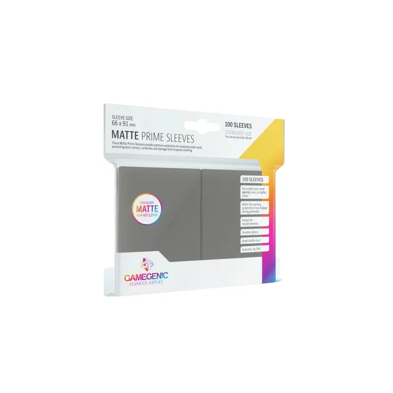 Gamegenic: Matte Prime Sleeves: Gray