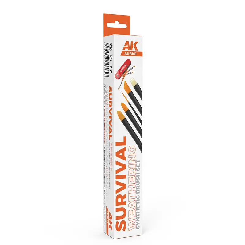 AK: Weathering Brush Set - Survival Synthetic (AKB101)