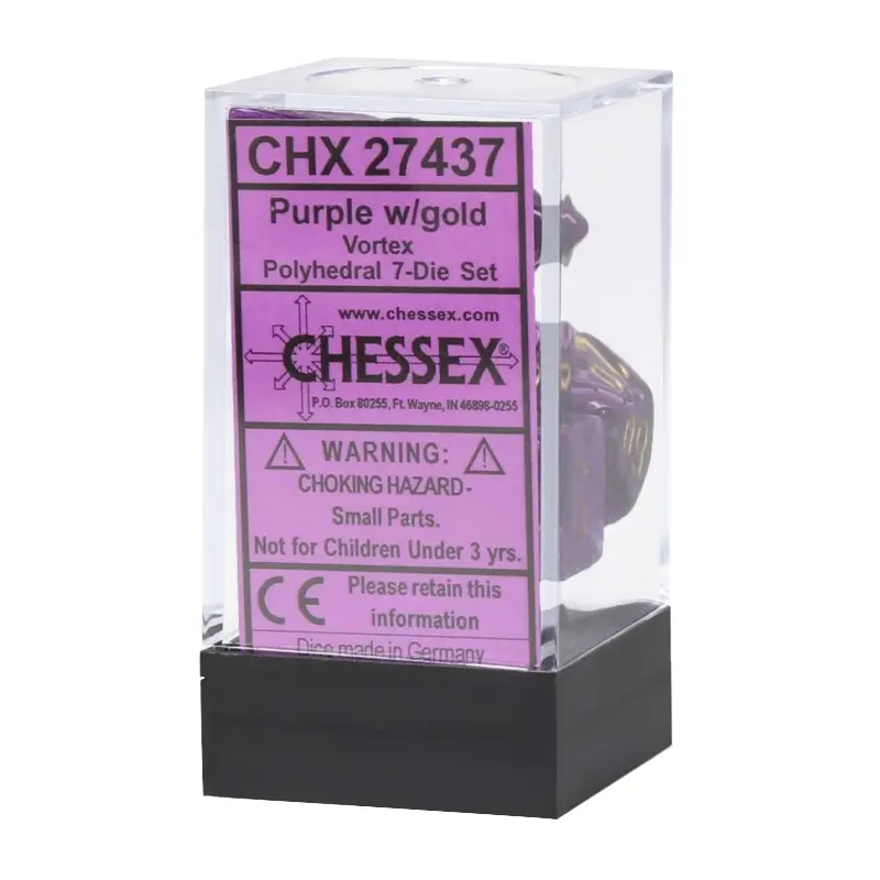 CHX 27437 Vortex Purple/Gold Polyhedral 7-Die Set