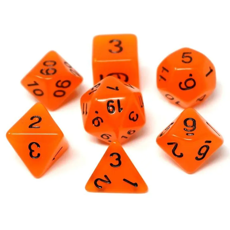 Mimic Dice 7ct Glowing Orange