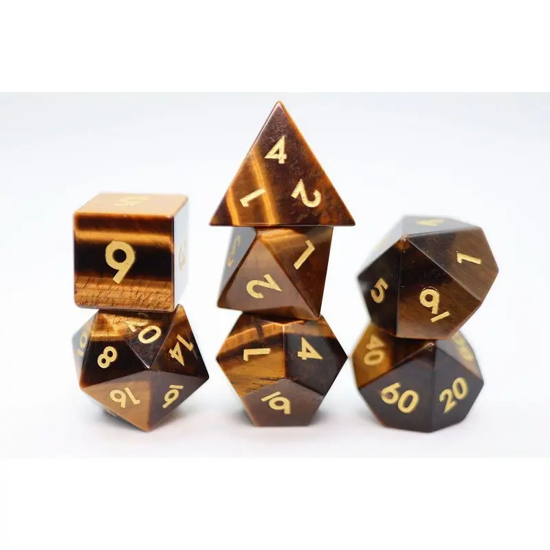 7ct Tiger's Eye Engraved Gold