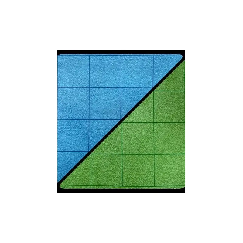 Battlemat: 1in Reversible Blue-Green Squares (23.5in x 26in Playing Surface)