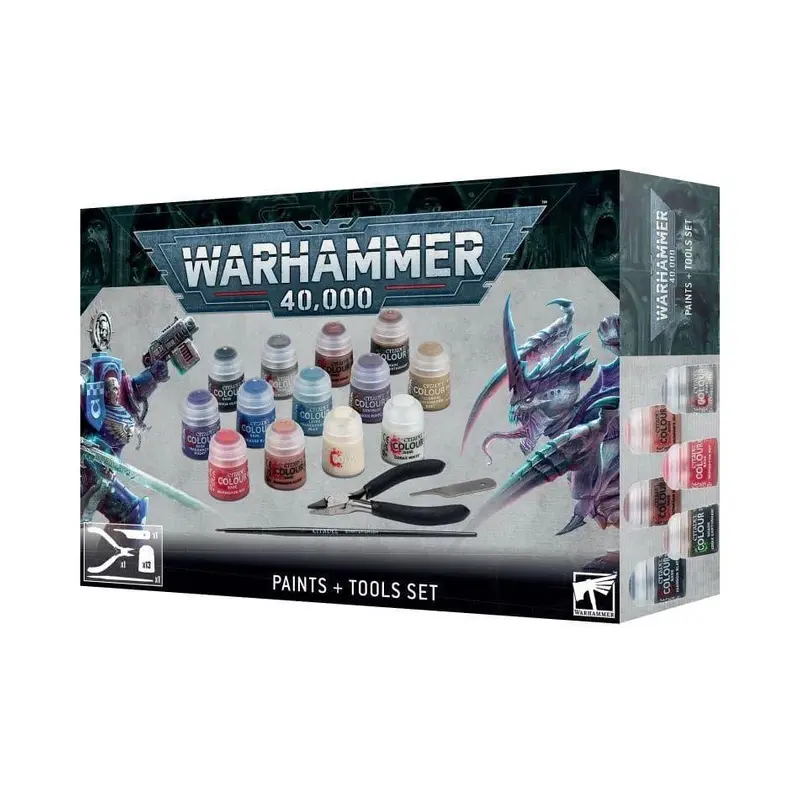 Warhammer 40K Paints + Tools Set 10E