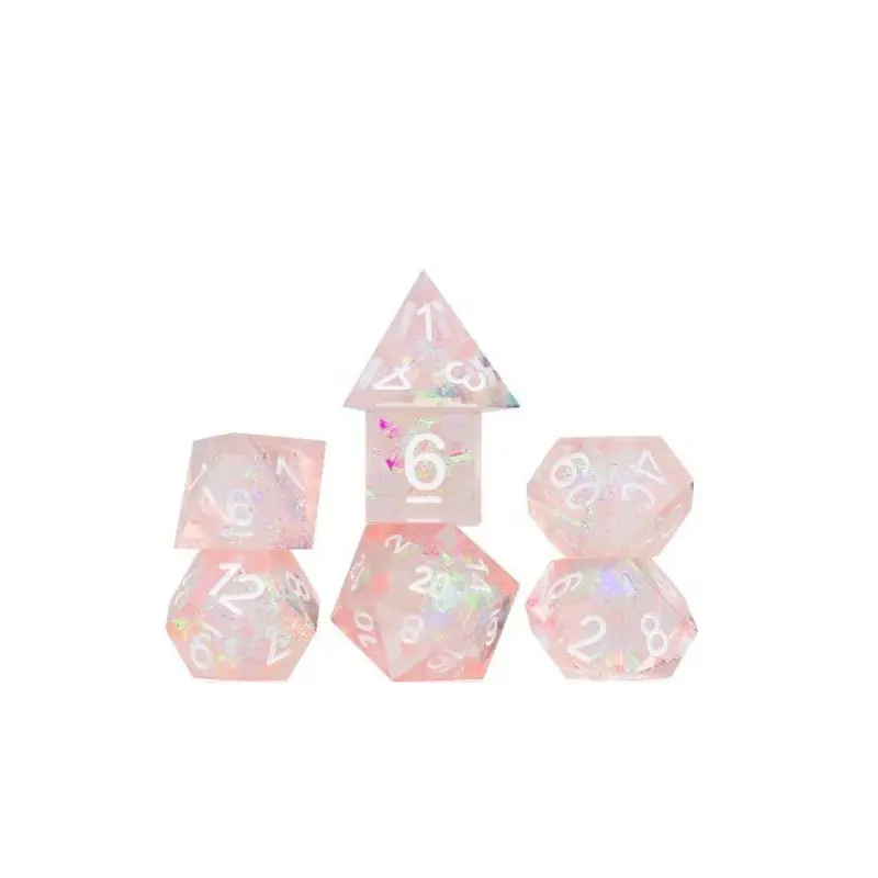 Sirius 7ct Polyhedral Dice: Sharp Pink Fairy