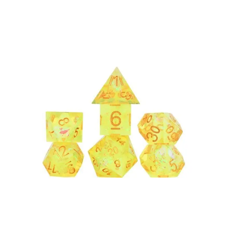 Sirius 7ct Polyhedral Dice: Sharp Yellow Fairy