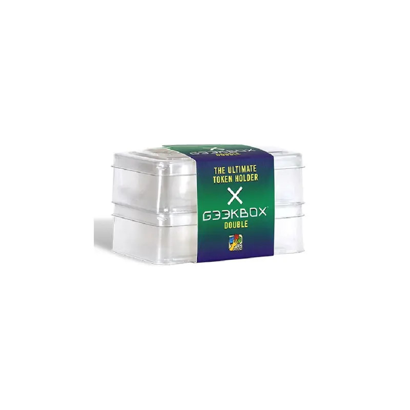 Geekbox: Double Size - Clear Plastic Token Storage Box/Lid (2 pk)