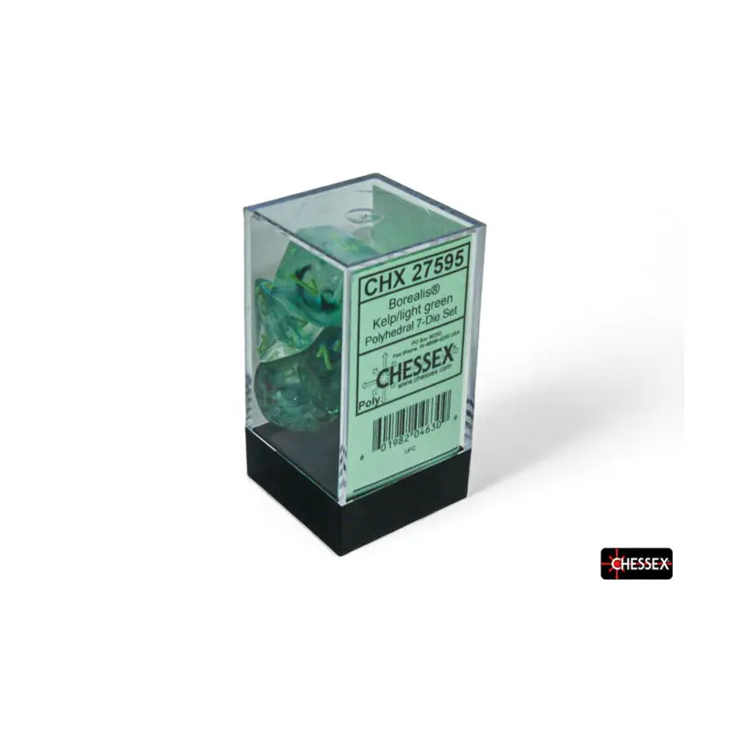 RPG Dice: Borealis Kelp/Light Green Luminary (CHX27595)
