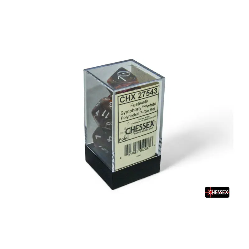 RPG Dice: Festive Symphony/White UV (CHX27543)