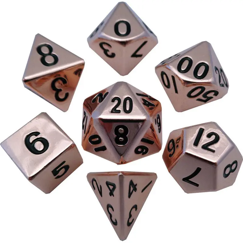 16mm Copper Metal Dice Set
