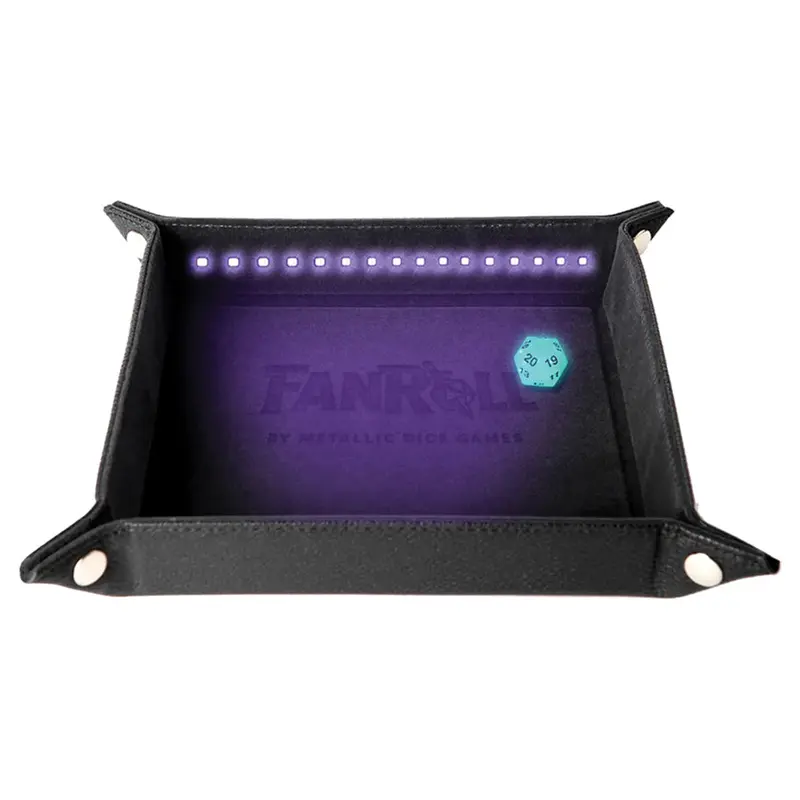 Fanroll Folding Dice Tray with Blacklight & d20