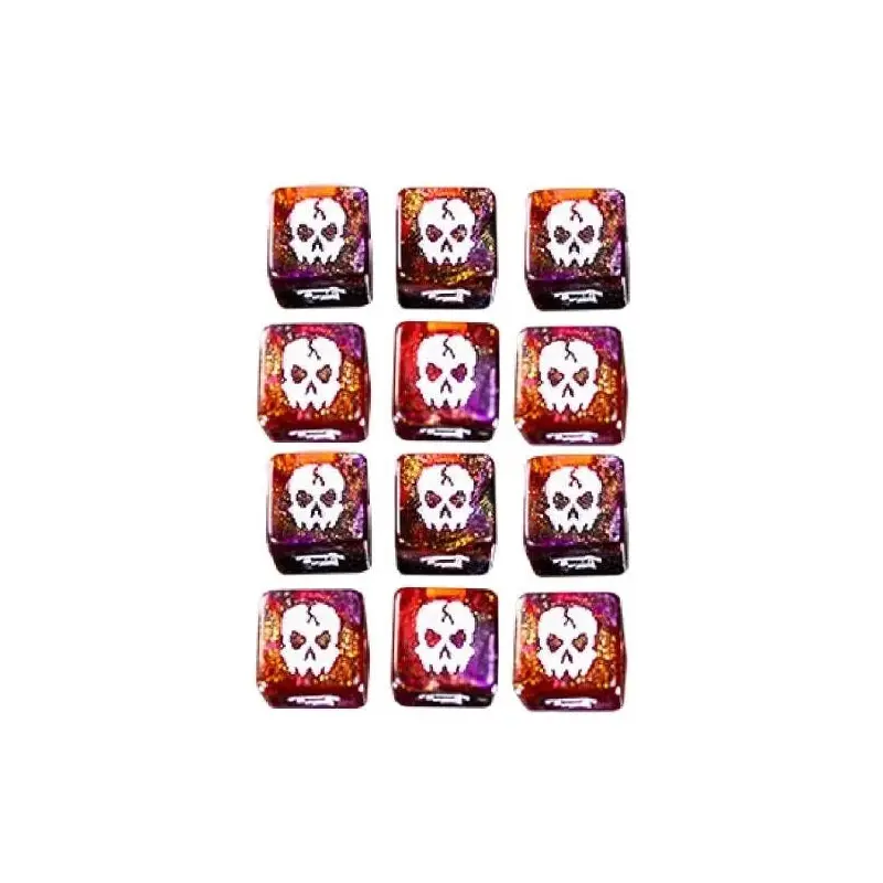 1UP Dice 12d6 Set: Cackling Skull