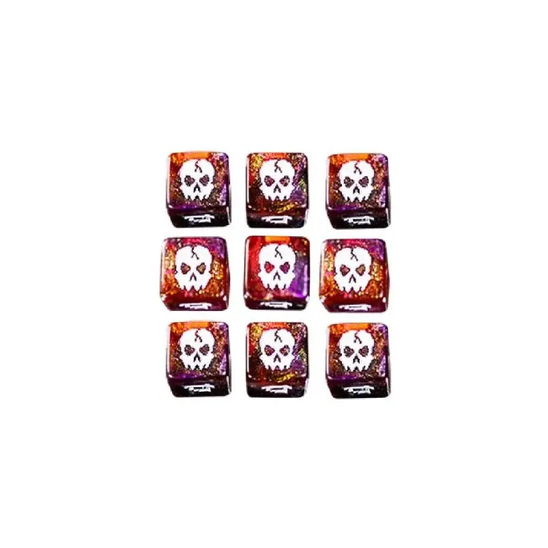 1UP Dice 9d6 Set: Cackling Skull