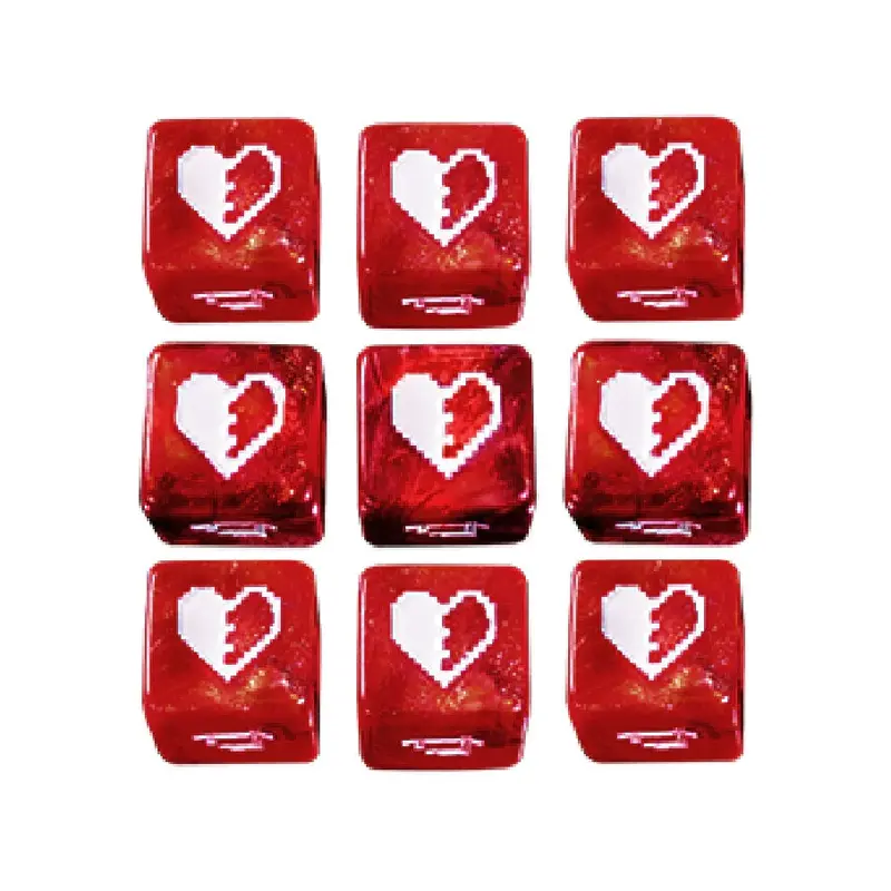 1UP Dice 9d6 Set: Healing Heart