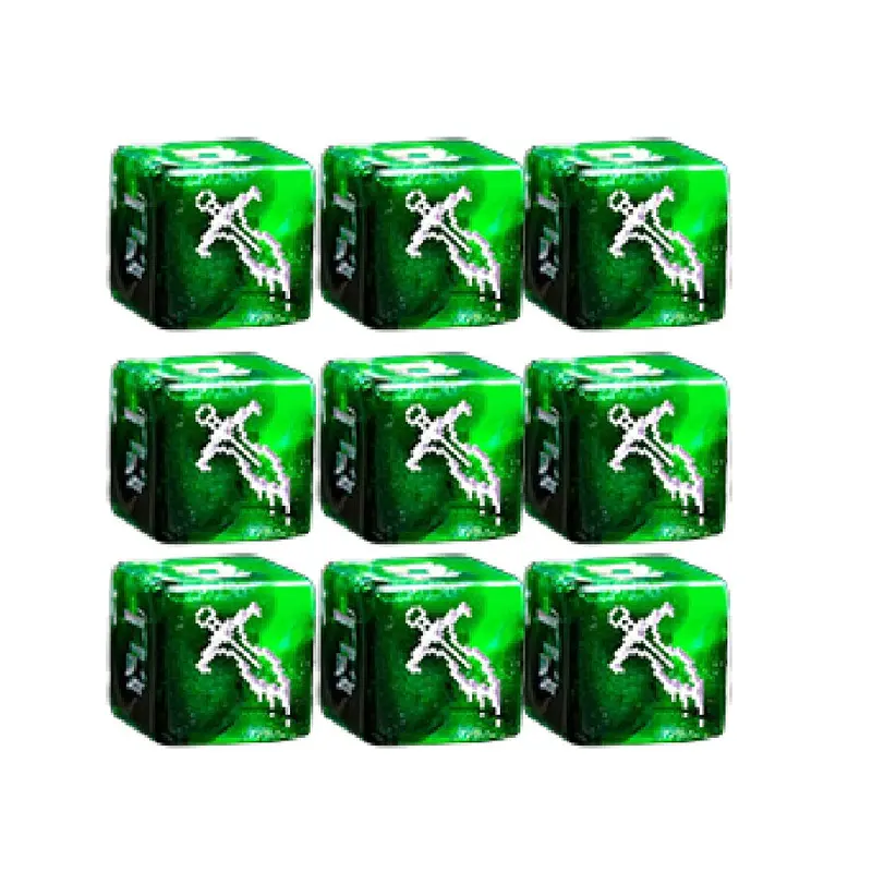 1UP Dice 9d6 Set: Poison Dagger