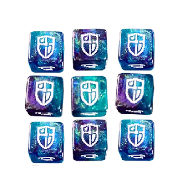 1UP Dice 9d6 Set: Radiant Shield